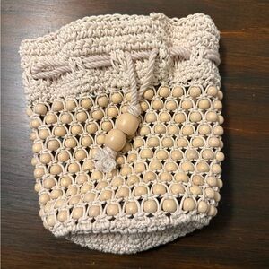 Madewell beaded drawstring bag